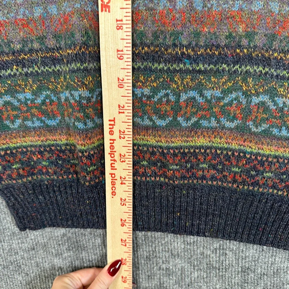 Noba 1950 Mens Fair Isle Crewneck Sweater Made in Italy Multi Color Size M